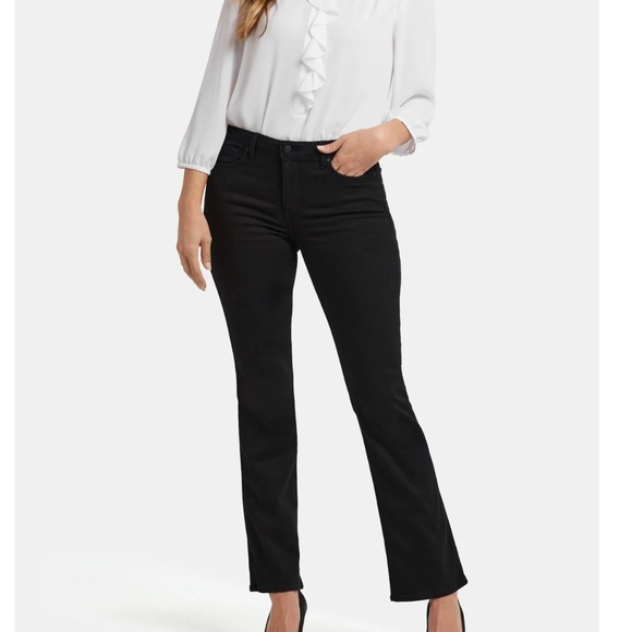 NYDJ Barbara Bootcut Jeans in Black High Stretch Denim Size 2 NWT - Picture 1 of 9